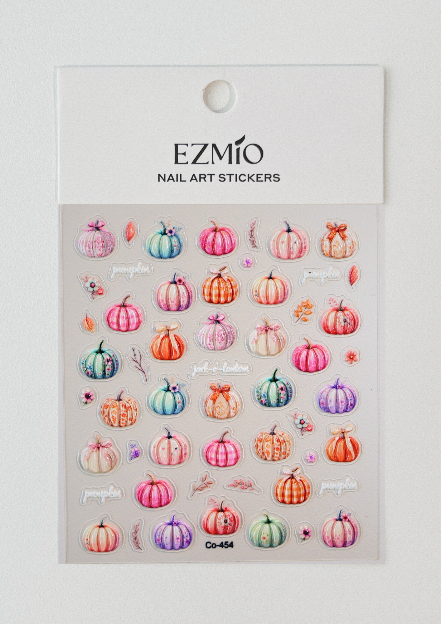 Autumn Pumpkins Textured Nail Art Stickers