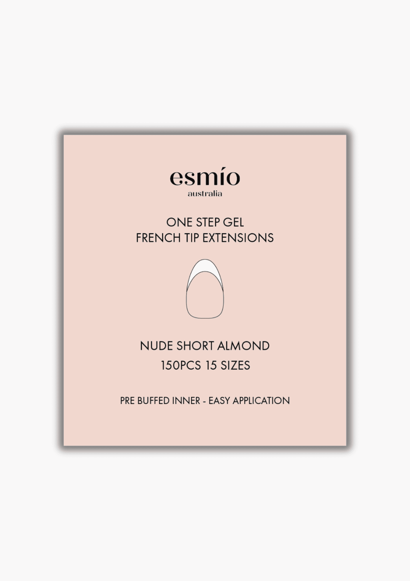 Nude Short Almond French Tip Gel Extensions