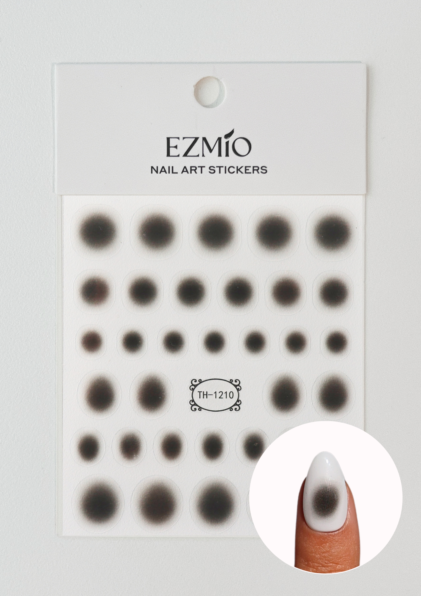 Black Aura Nail Art Stickers