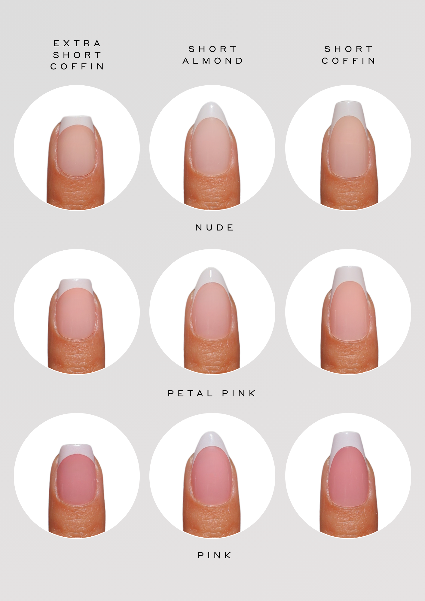 Petal Pink Extra Short Coffin French Tip Gel Extensions