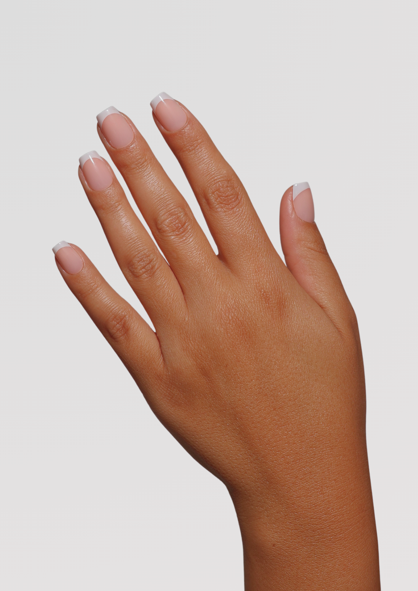 Petal Pink Extra Short Coffin French Tip Gel Extensions