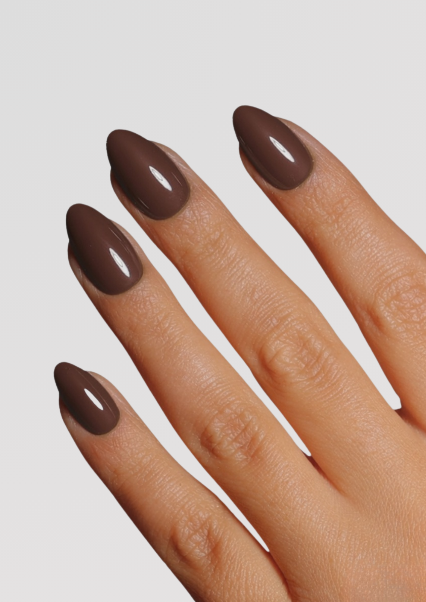 Coco Chocolate - Short Almond | Press On Nails