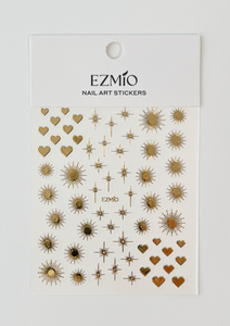 Golden Hour Textured Nail Art Stickers