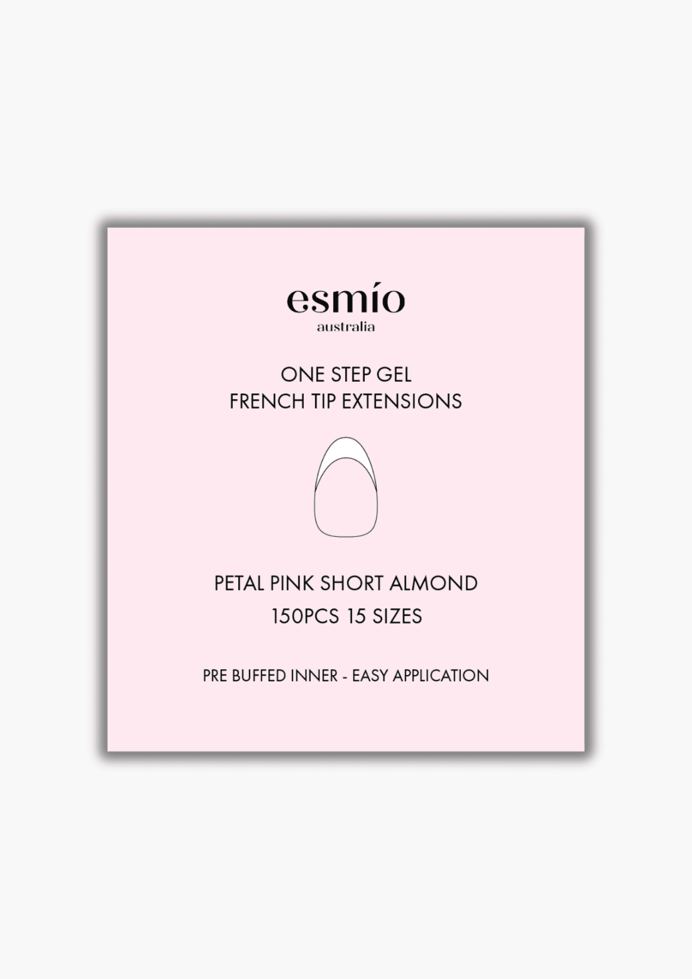 Petal Pink Short Almond French Tip Gel Extensions