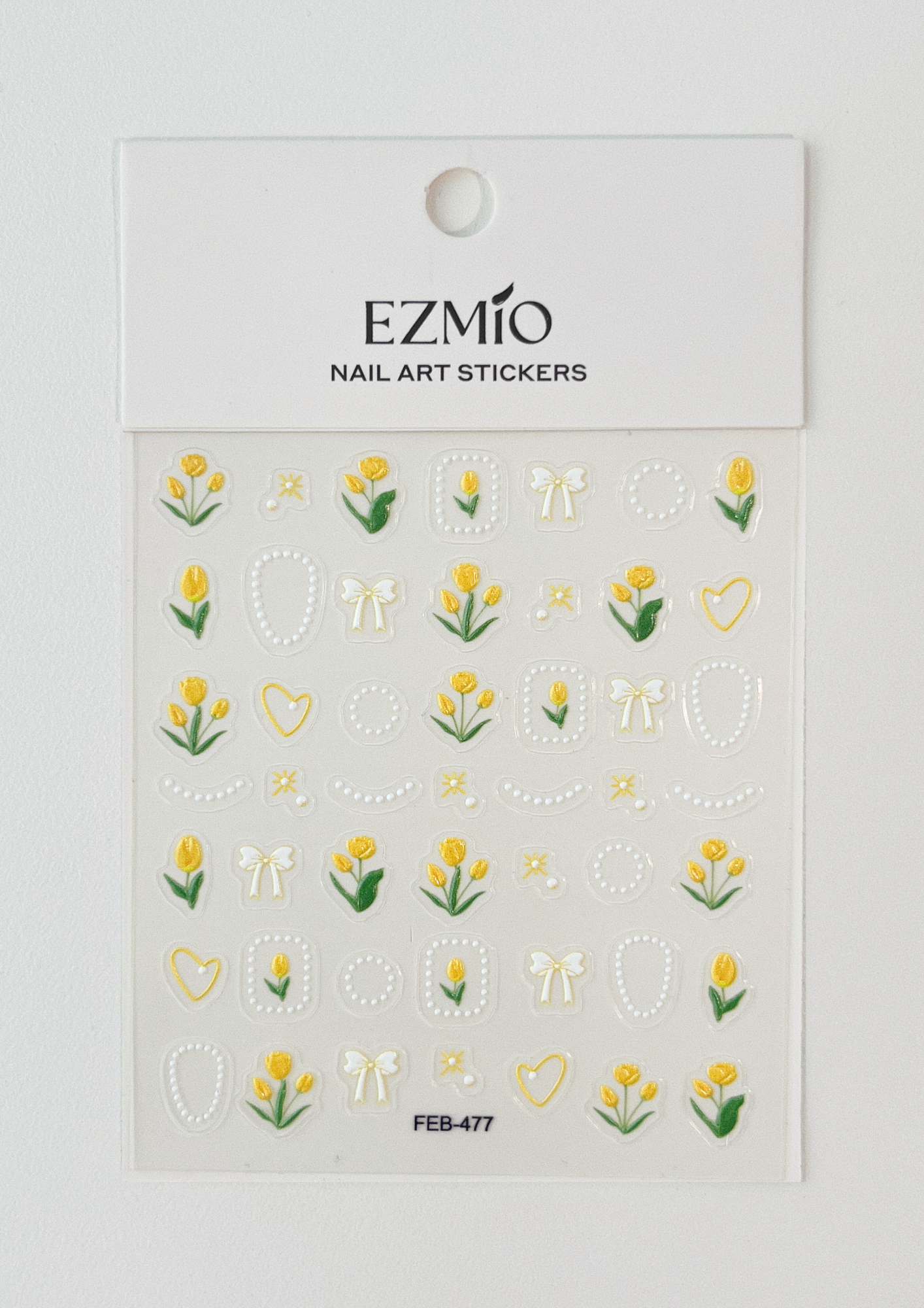 Petite Tulips Textured Nail Art Stickers