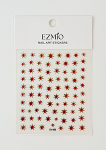 Cherry Comet Textured Nail Art Stickers