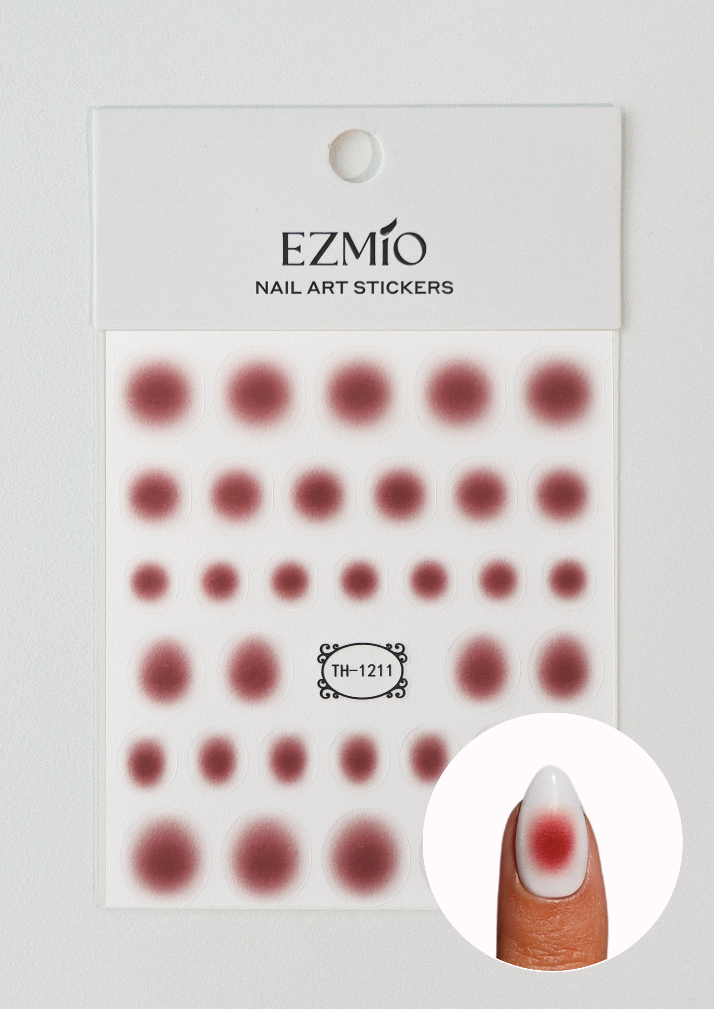 Cherry Red Aura Nail Art Stickers