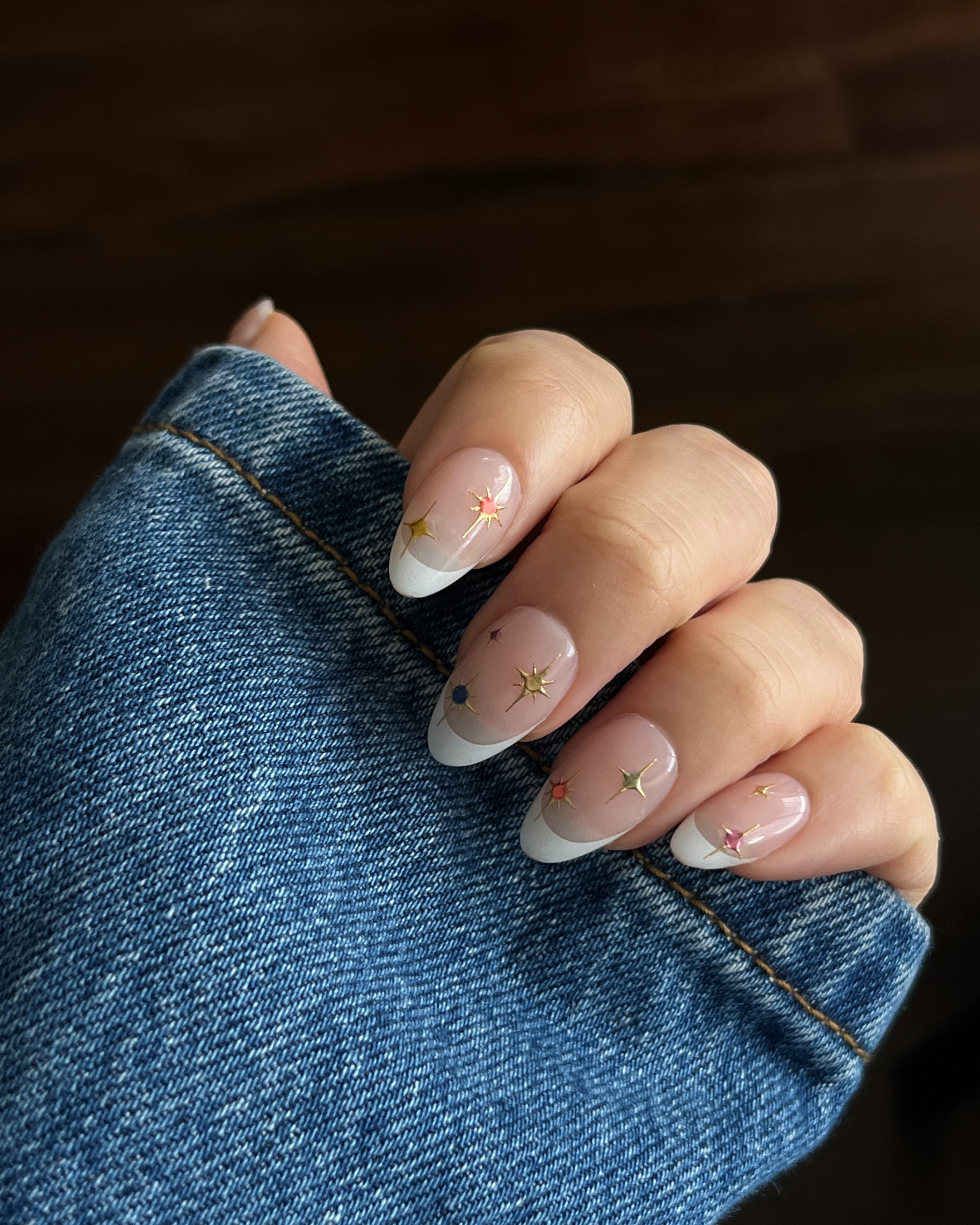 Twinkle Stars Textured Nail Art Stickers