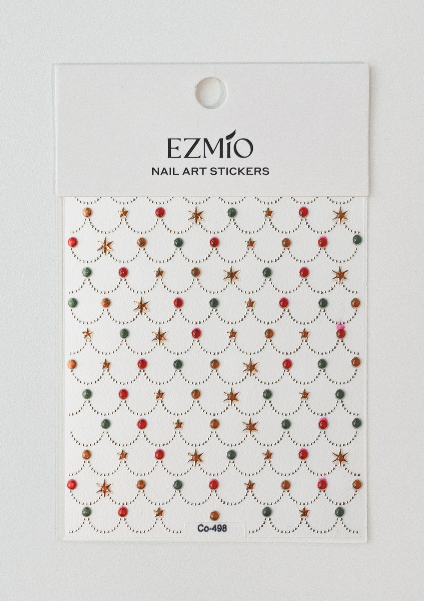 Festive Jewel Garland Textured Nail Art Stickers