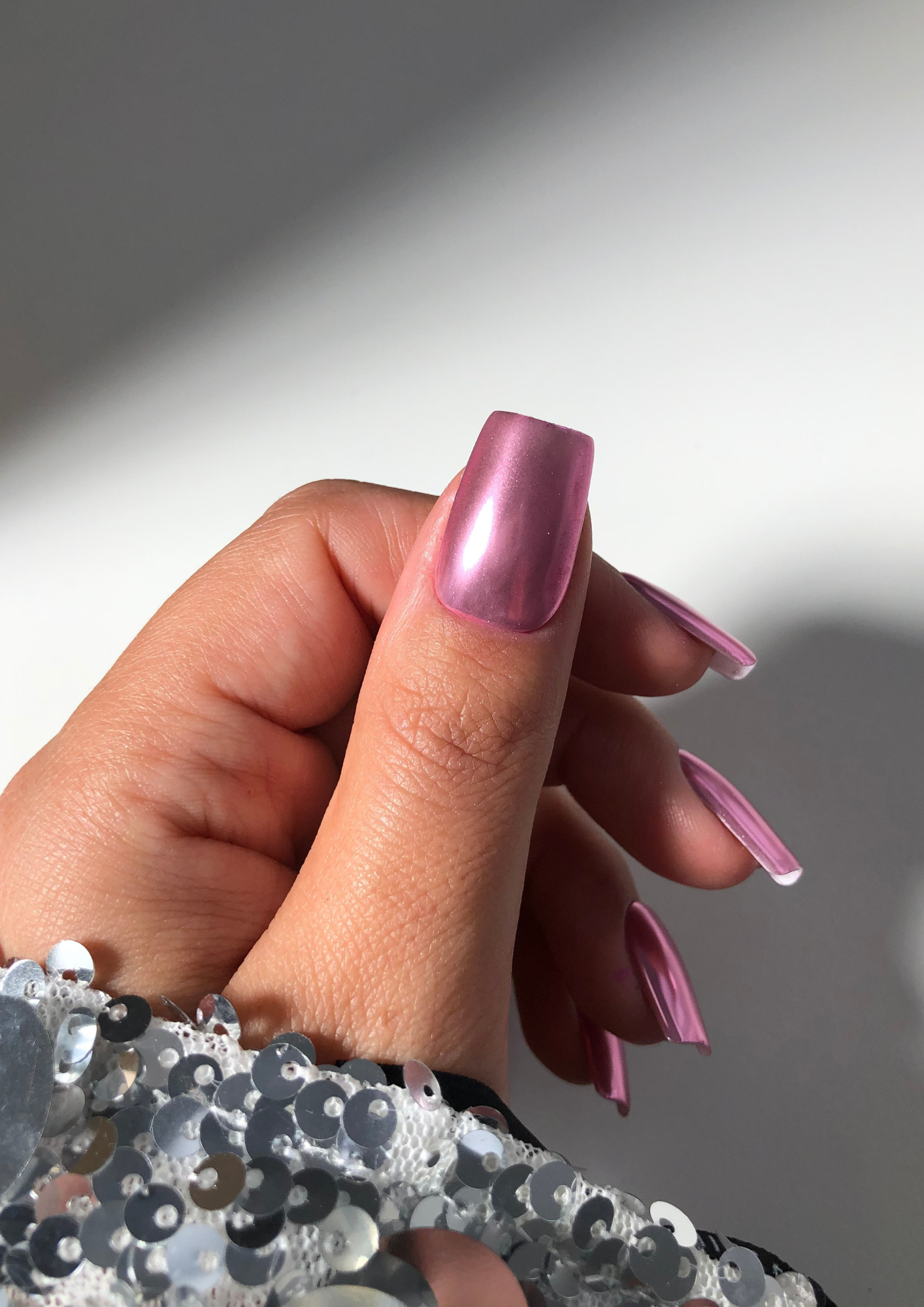 Light Pink Chrome Nail Powder