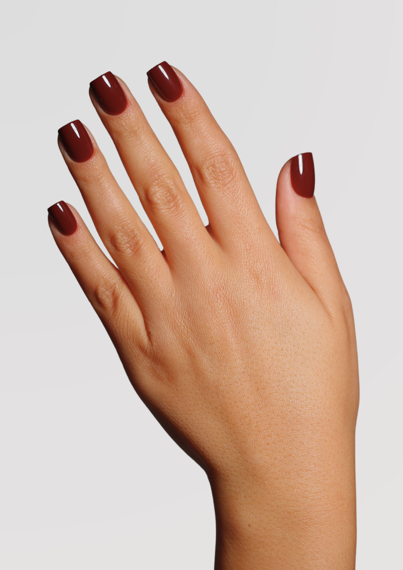 Marian Mahogany - Short Square | Press On Nails