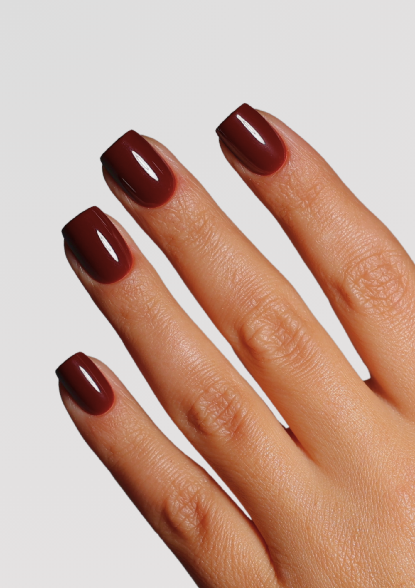 Marian Mahogany - Short Square | Press On Nails