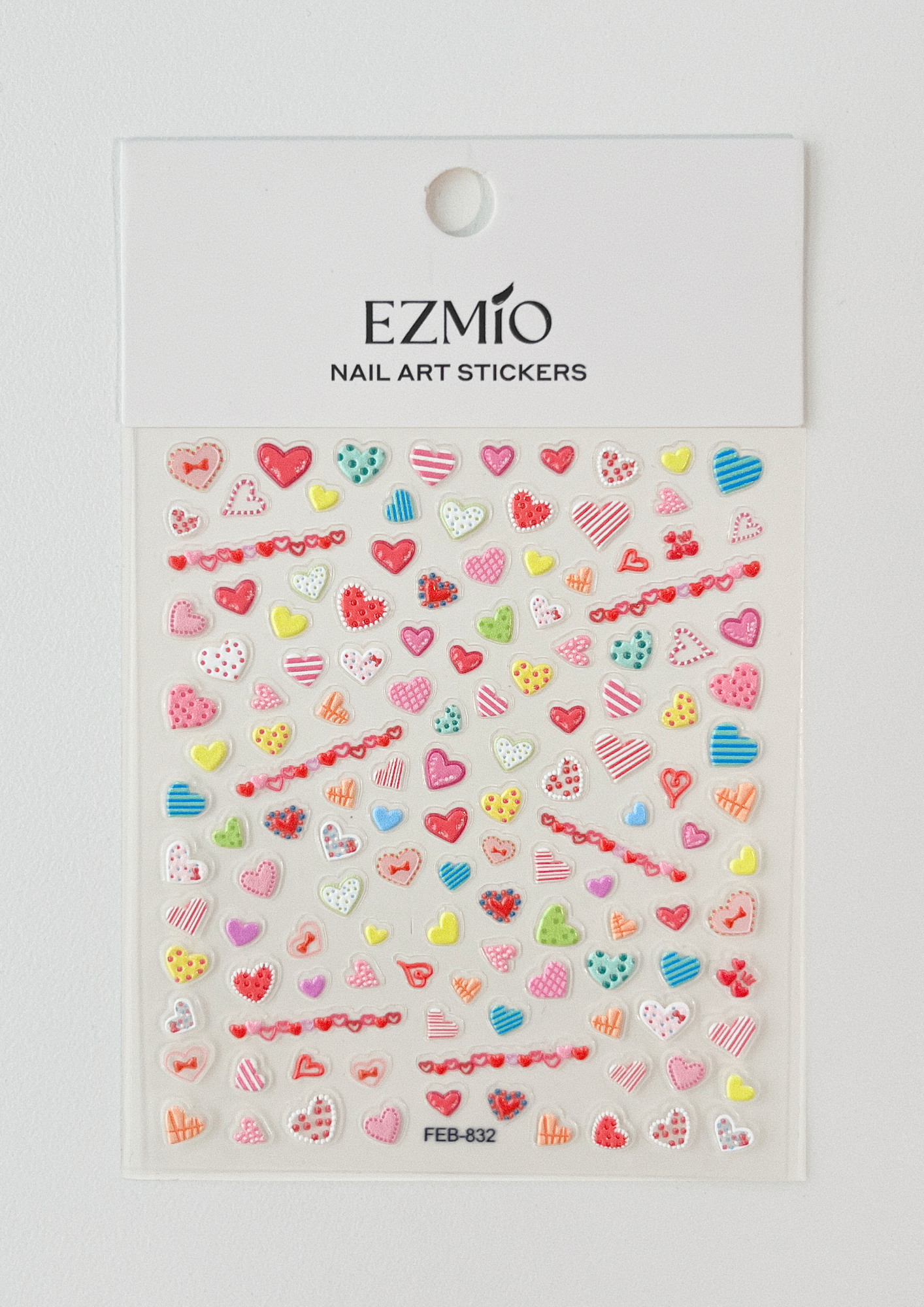 Candy Hearts Club Textured Nail Art Stickers