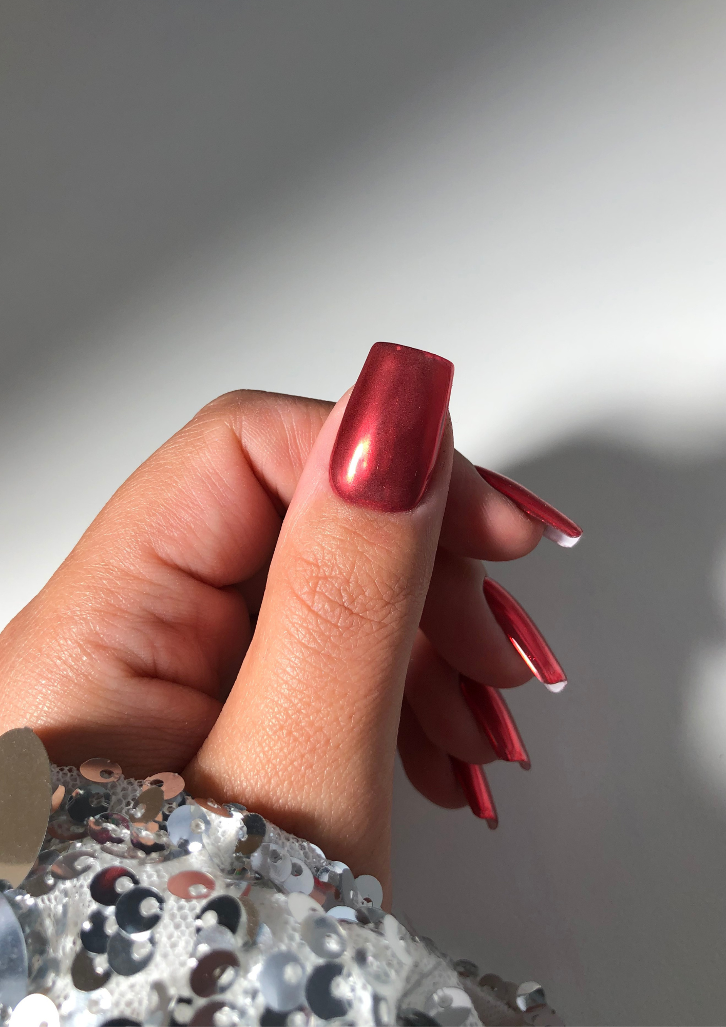 Red Chrome Nail Powder