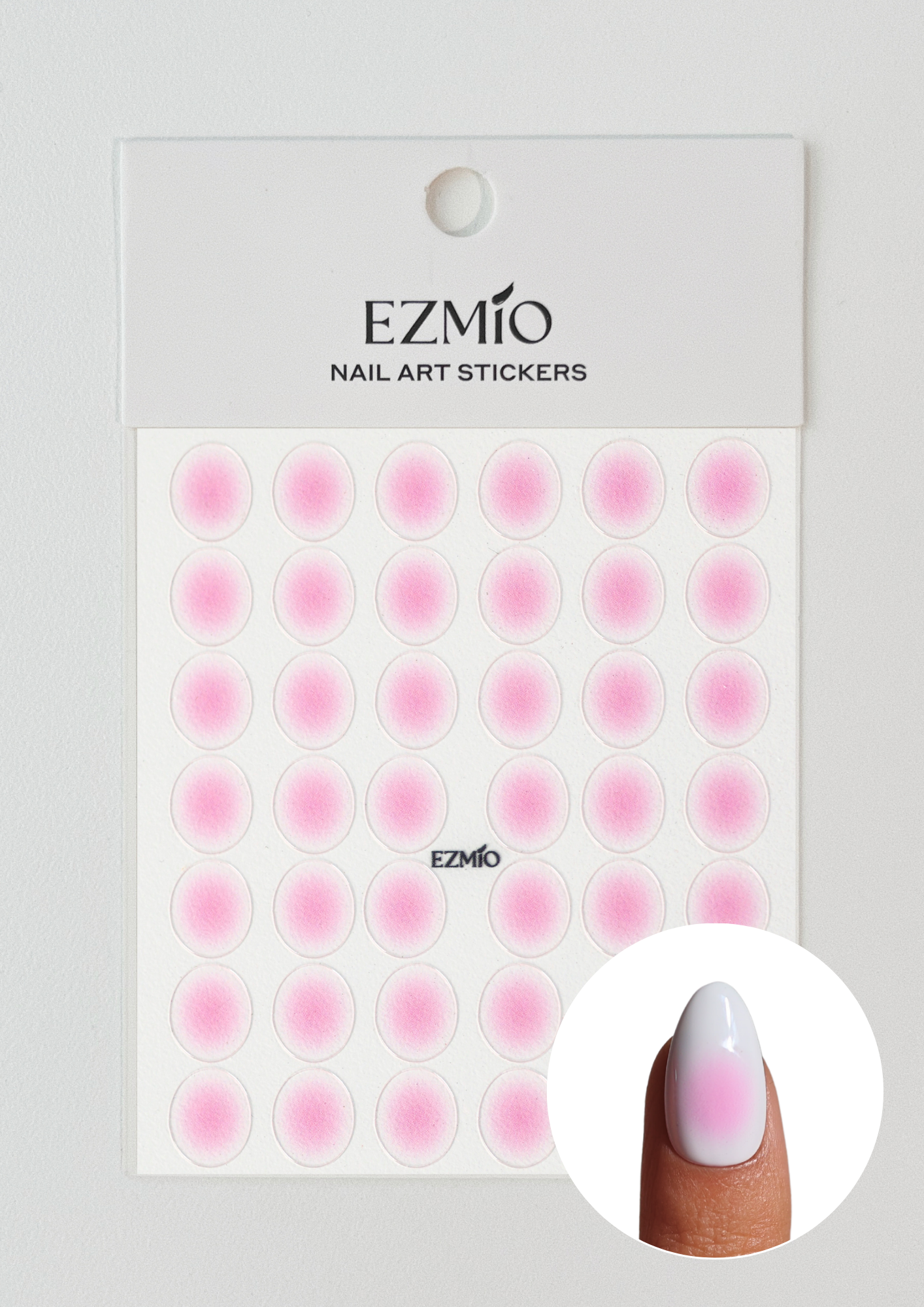 Rose Pink Aura Nail Art Stickers