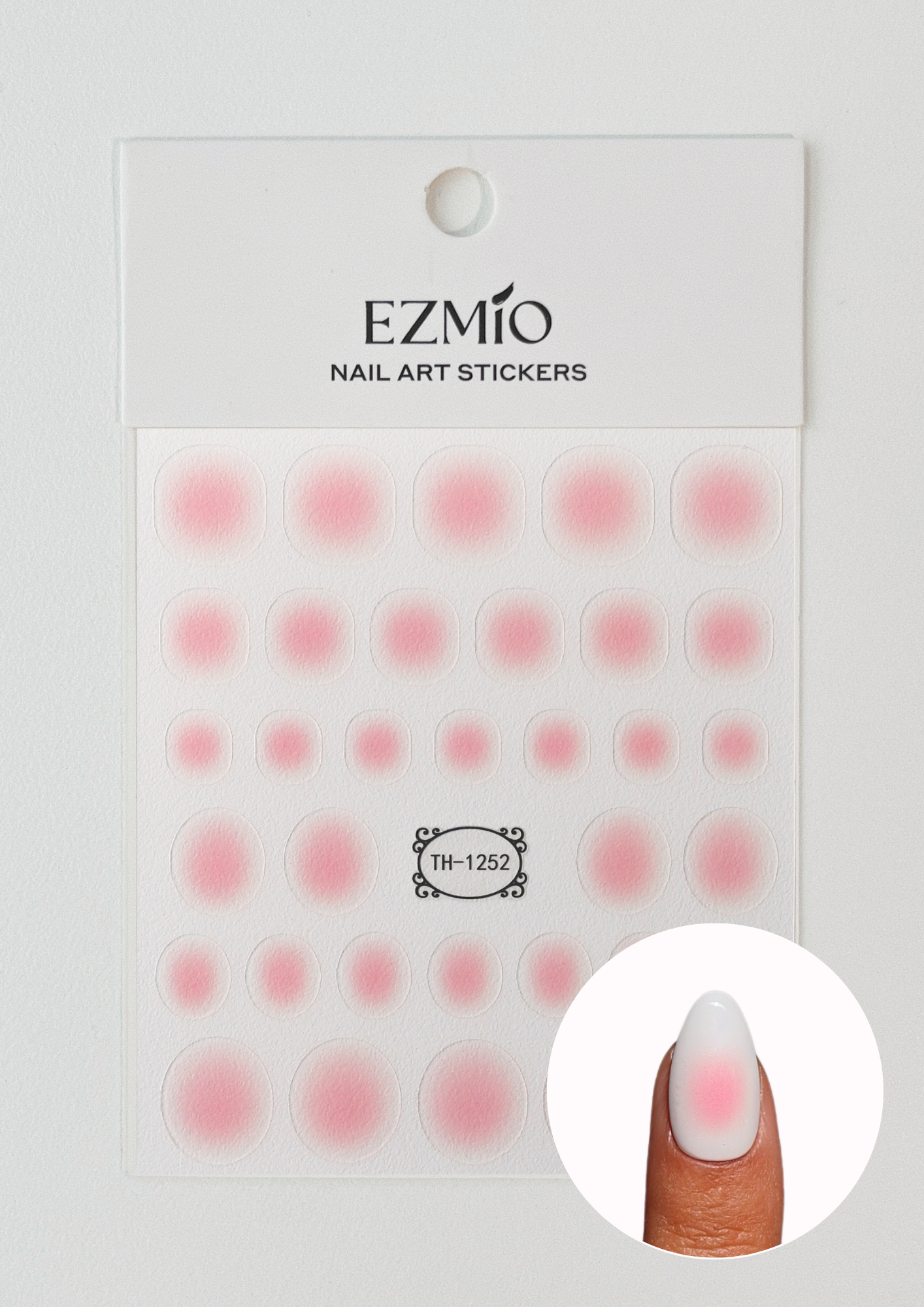 Rose Pink Aura Nail Art Stickers