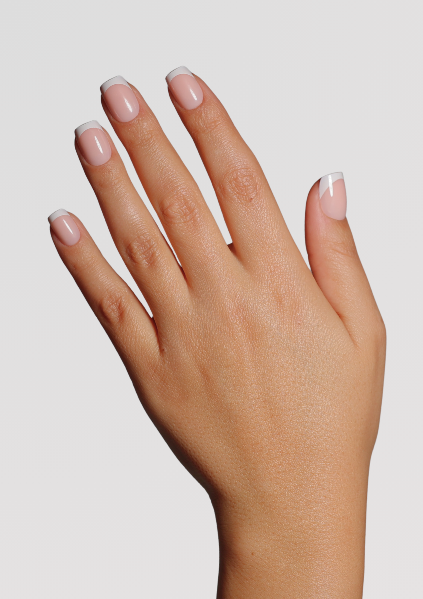 Sienna Skin French Tip - Short Square | Press On Nails