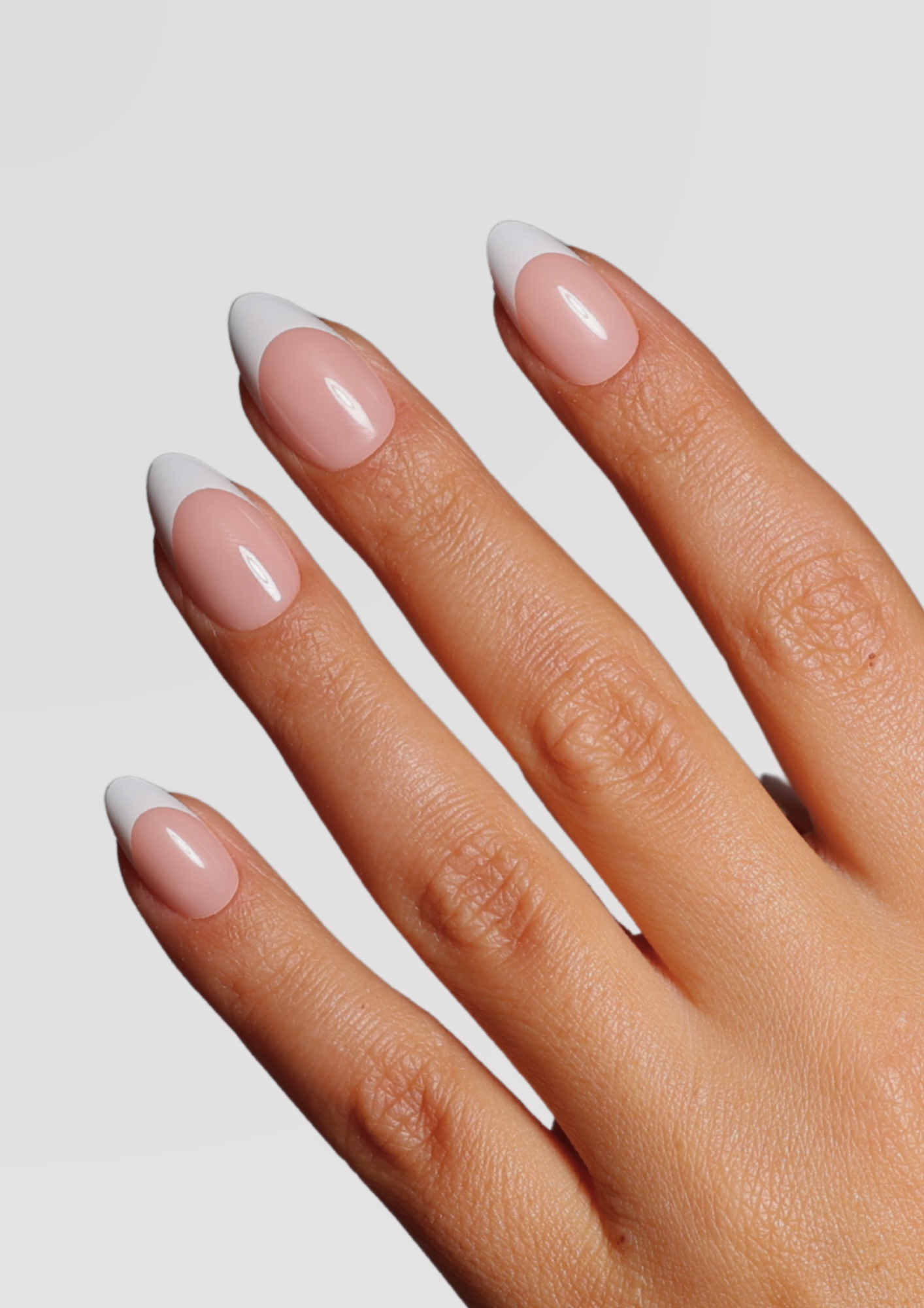 Sienna Skin French Tip - Short Almond | Press On Nails