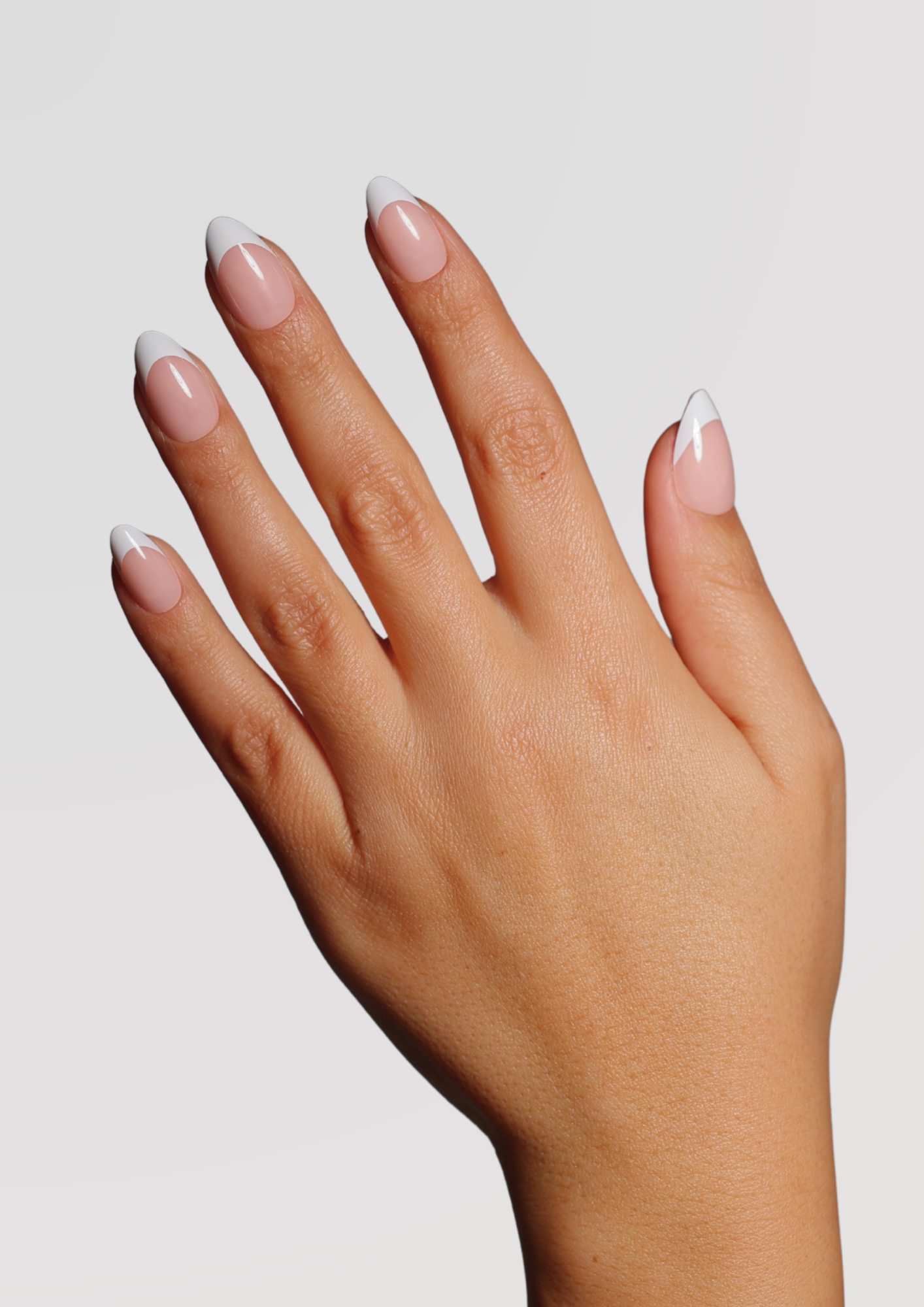 Sienna Skin French Tip - Short Almond | Press On Nails
