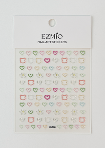 Sugar Bear Textured Nail Art Stickers