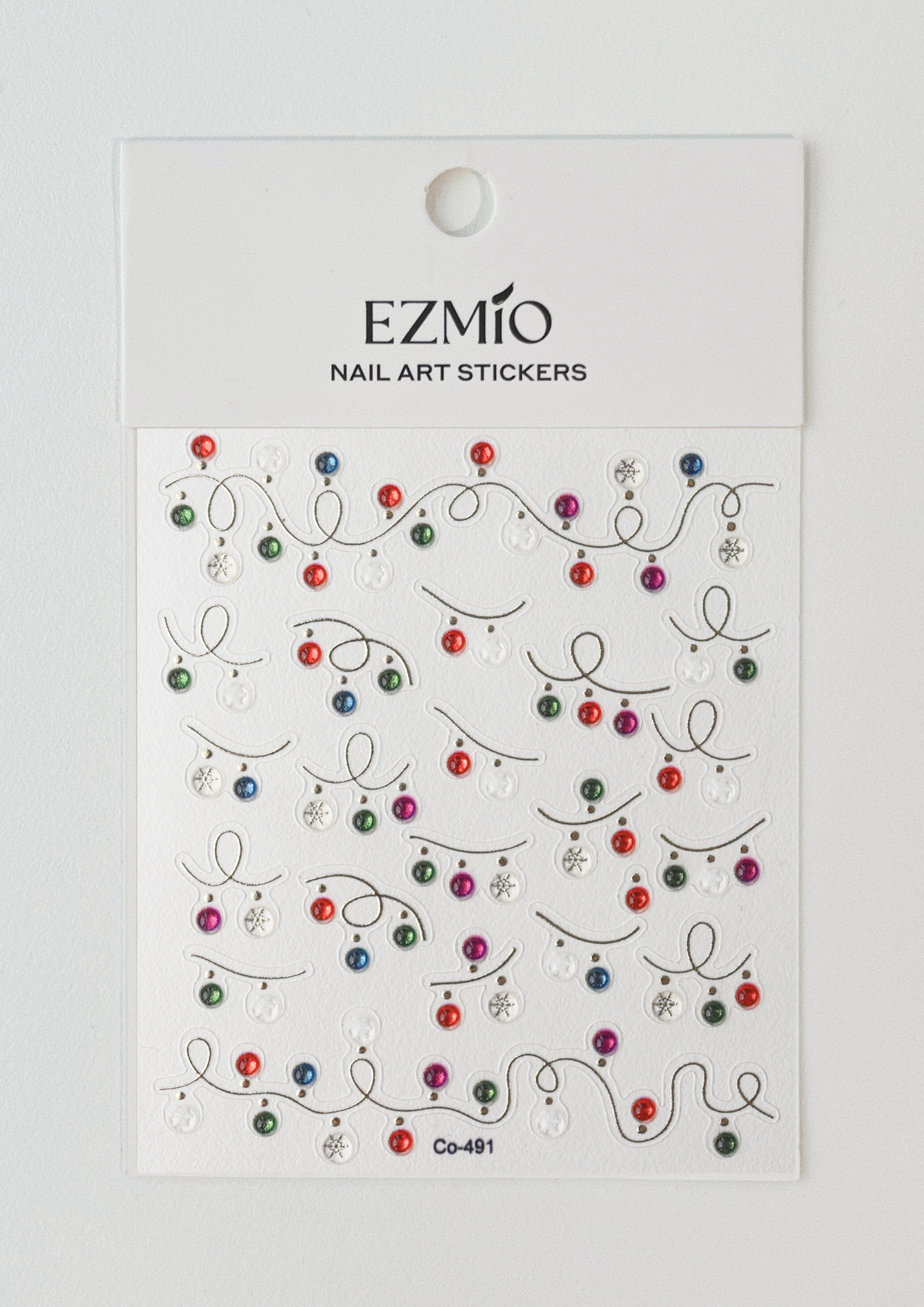 Twinkle Lights Textured Nail Art Stickers