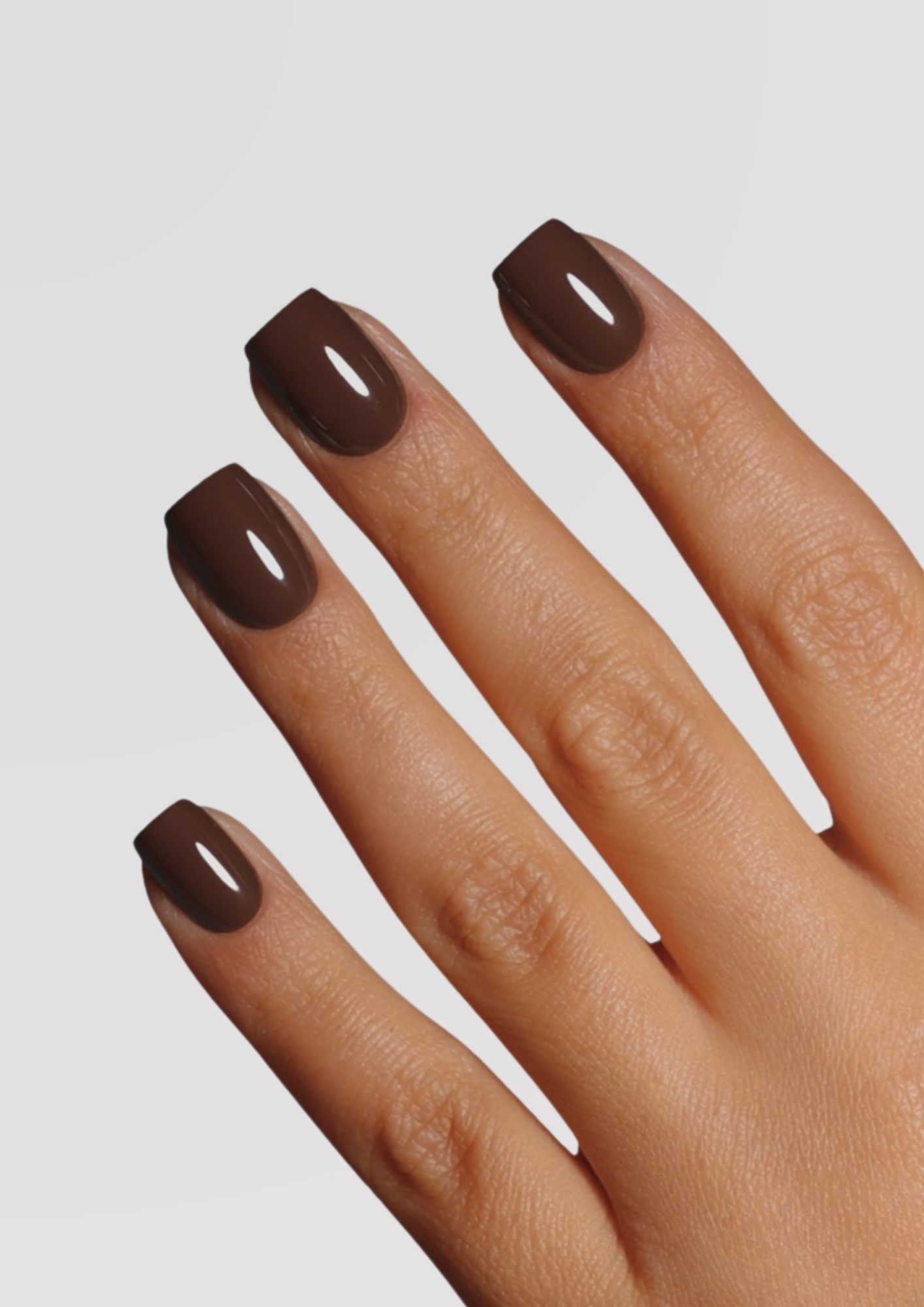 Coco Chocolate - Short Square | Press On Nails